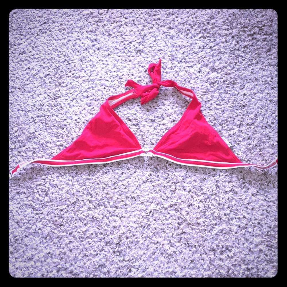 Red triangle bikini top by Jag Sz S